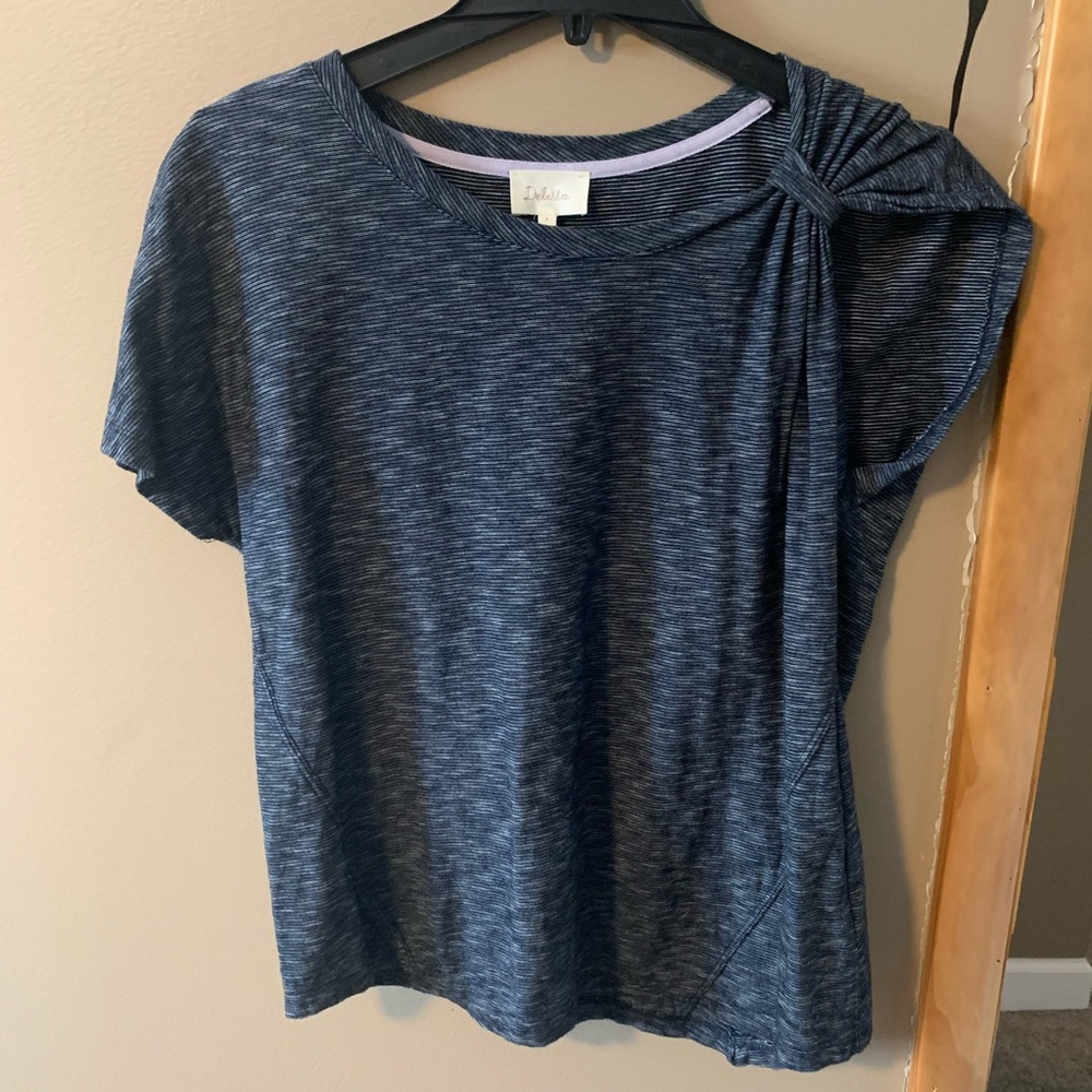 Anthropologie Deletta Single Tie Short Sleeve-Sm